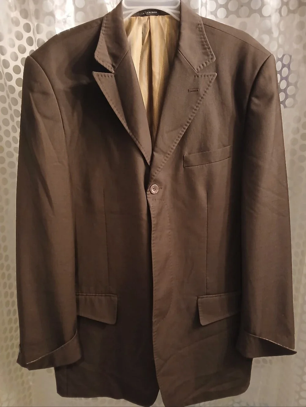 Steve Harvey Tv Collection Men's 42L Brown Single-Breasted Suit Jacket. FF#474